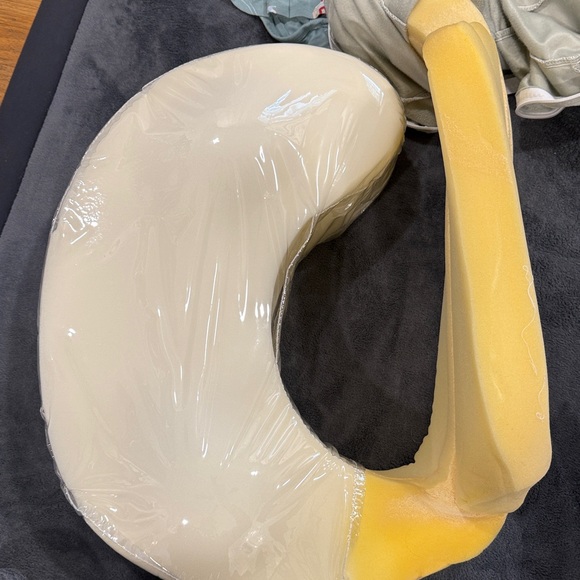 Plush Nursing Pillow in Light Gray - Picture 2 of 4